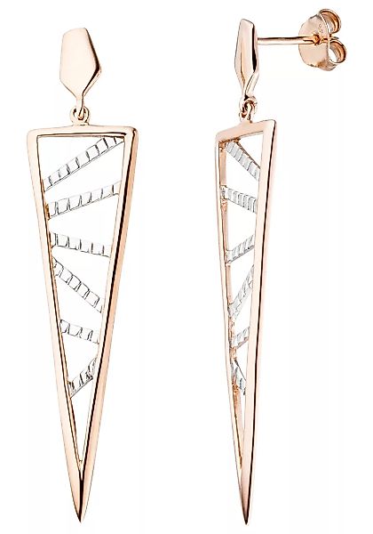 JOBO Paar Ohrhänger, dreieckig 925 Silber roségold vergoldet günstig online kaufen