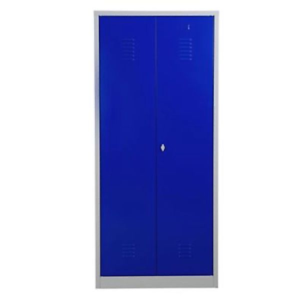 PROREGAL Metallspind Dolphin HxBxT 180 x 80 x 50 cm Vorhängeschloss Grau-Bl günstig online kaufen