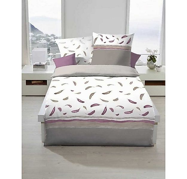 Kaeppel Bettwäsche Kaeppel Linon Bettwäsche Feather Jade Mauve, Baumwolle, günstig online kaufen