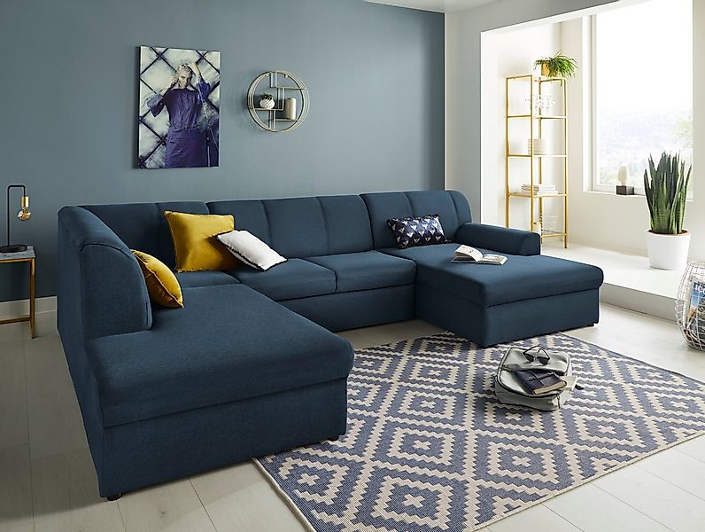 DOMO collection Wohnlandschaft "Topper, elegant und zeitlos, komfortabel, U günstig online kaufen