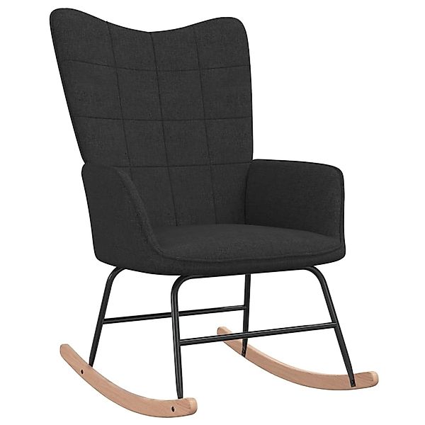 vidaXL Schaukelstuhl Schwarz Stoff Modell 4 günstig online kaufen