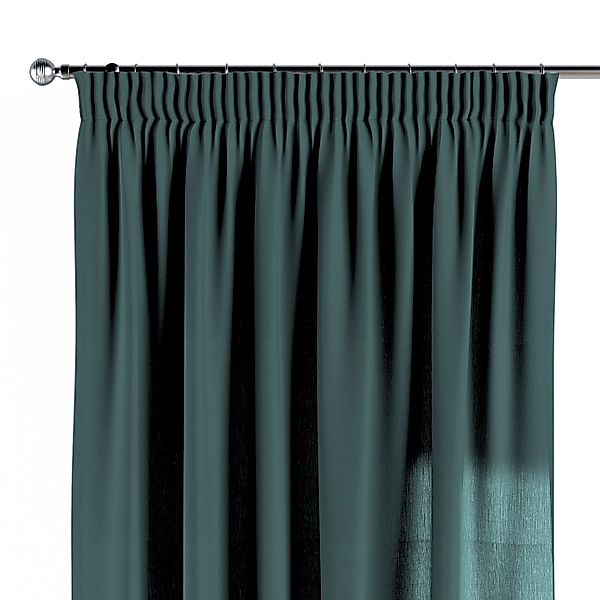 Vorhang mit Kräuselband, grün, Leinen (159-09) günstig online kaufen