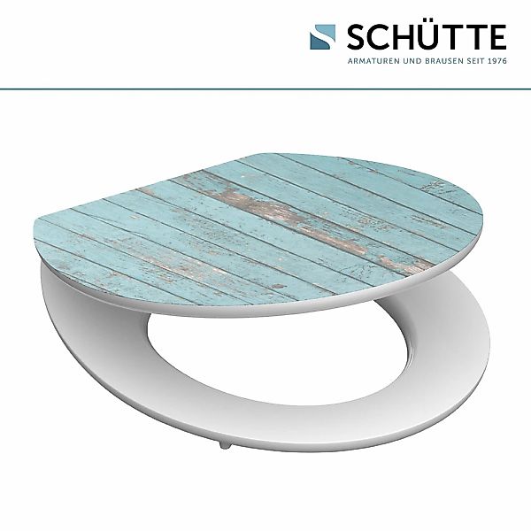 Schütte WC-Sitz »Blue Wood«, High Gloss mit MDF Holzkern, mit Absenkautomat günstig online kaufen