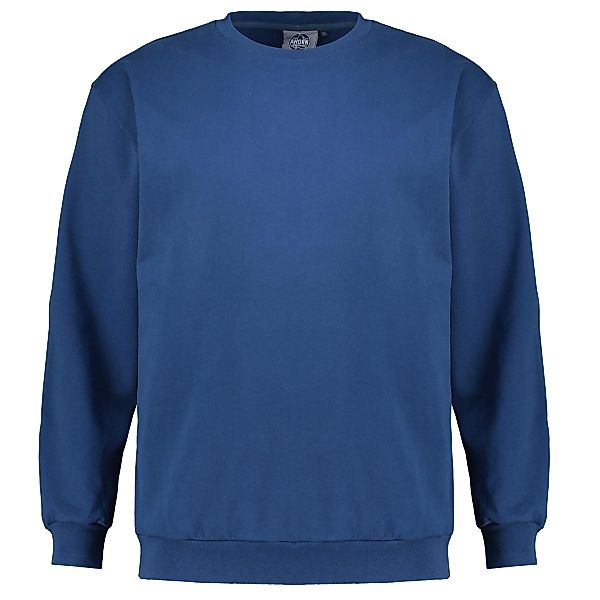 Ahorn Basic Sweatshirt aus Baumwolle Farbe blau Größe: 6XL günstig online kaufen