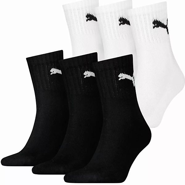 Puma Short Crew Socks 6 PAAR, Frotteesohle, Unisex Sportsocken / Farbe: Sch günstig online kaufen