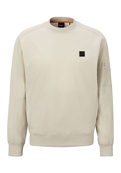 BOSS ORANGE Sweater mit Logo-Badge günstig online kaufen