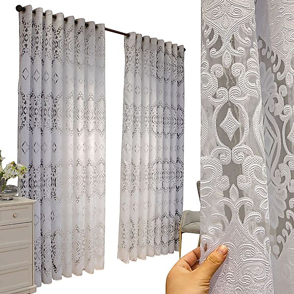 BYSURE Gardine (2 St), Ösen, halbtransparent, günstig online kaufen