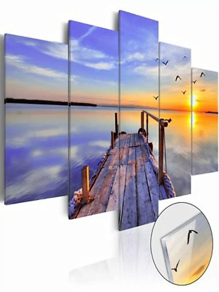 artgeist Acrylglasbild Summer Harbor [Glass] mehrfarbig Gr. 200 x 100 günstig online kaufen