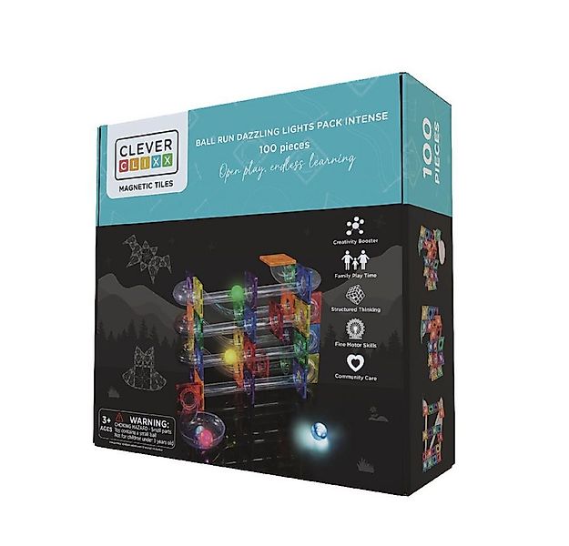Cleverclixx Cleverclixx Kugelbahn-Lichteffekt-Bausatz in Knallfarben 100 Te günstig online kaufen