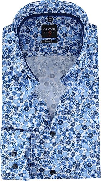 OLYMP Hemd Lvl 5 Blau Dessin - Größe 38 günstig online kaufen