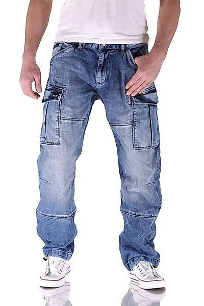 Big Seven Cargojeans Big Seven Brian Medium Blue Cargo Herren Jeans Hose günstig online kaufen