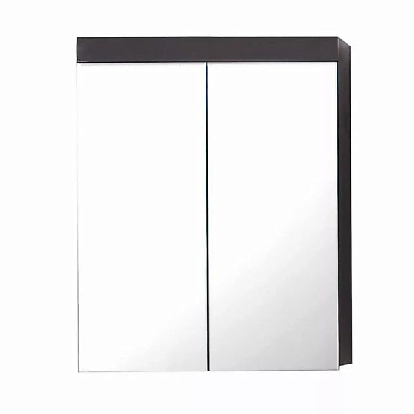 Lomadox Spiegelschrank mit 2 Türen ALTENA-19 in Grau Hochglanz, B/H/T: ca. günstig online kaufen