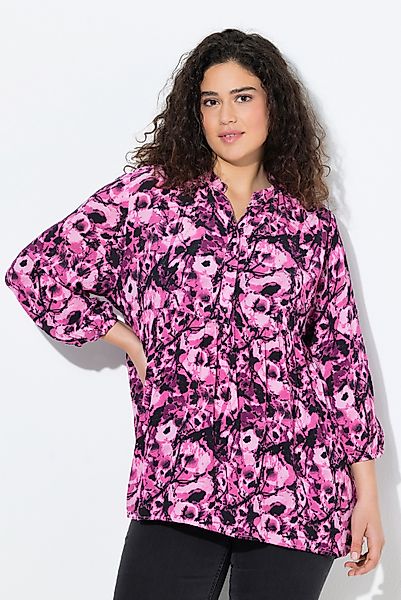 Ulla Popken Tunika Tunika Blüten Tunika-Ausschnitt günstig online kaufen
