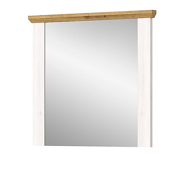 Inn.Furn Garderobenspiegel Weiß Lärche 82 cm Landhaus-Stil Mirano günstig online kaufen