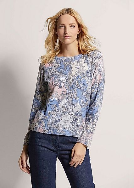 MADELEINE Strickpullover Eleganter Wollpullover mit Paisley-Muster Printpul günstig online kaufen