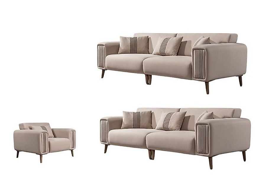 Villa Möbel Polstergarnitur Santero, (Set, 3-tlg), mit Relax-/Bettfunktion günstig online kaufen