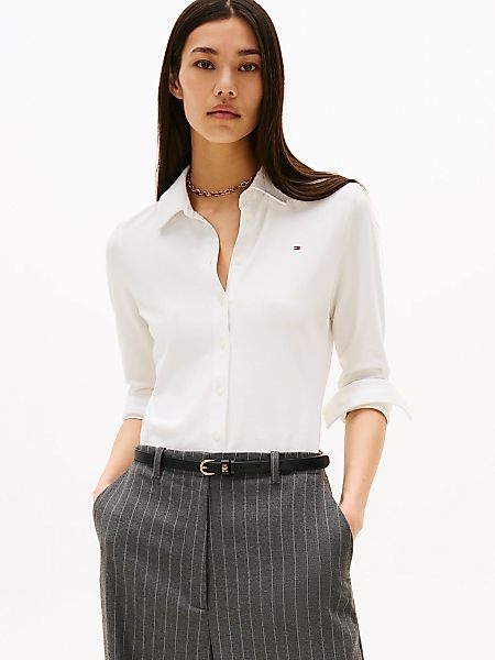 Tommy Hilfiger Poloshirt "1985 SLIM PIQUE BTN DOWN LS mit Polokragen und La günstig online kaufen