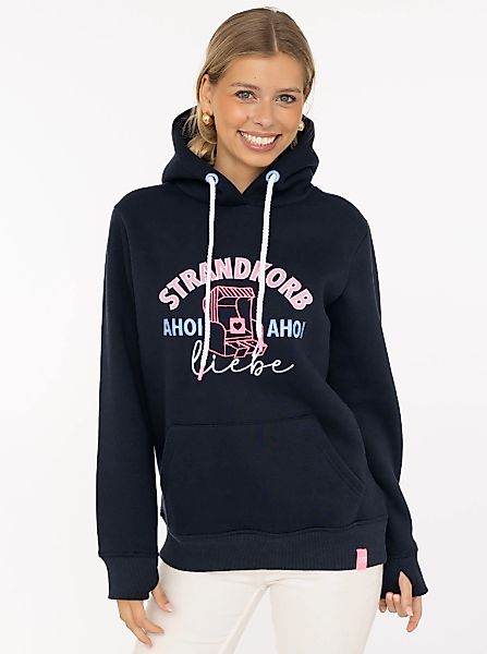 Zwillingsherz Hoodie ""Strandkorb"", maritime Stickerei, Rippbündchen, Käng günstig online kaufen