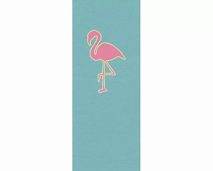Dekopanel "Rosa Flamingo" 1,00x2,50 m / Glattvlies Brillant günstig online kaufen