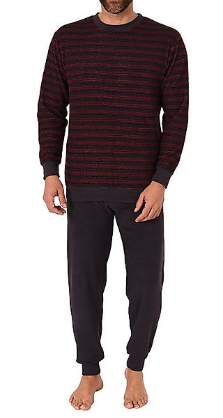 Trend by Normann Pyjama Herren langarm Frottee Schlafanzug mit Bündchen - a günstig online kaufen
