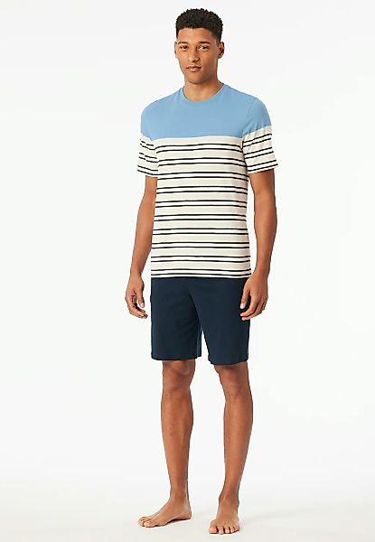 Schiesser Shorty ""Casual Nightwear"", (2 tlg.), Shirt mit funktionaler Kno günstig online kaufen