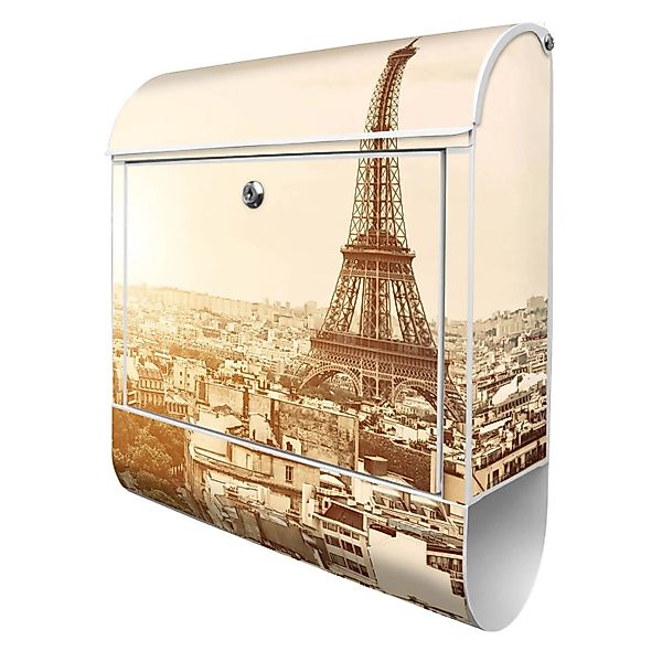 Banjado Design Briefkasten Weiß Pulverbeschichtet 39x47x14cm 2 Schlüssel Mi günstig online kaufen