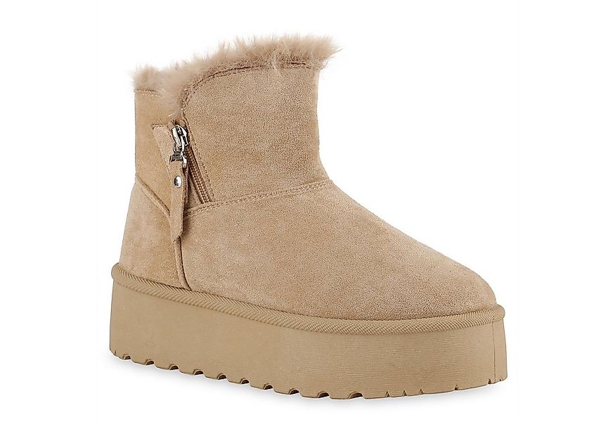 VAN HILL 841493 Winterstiefelette Damen Warm Gefütterte Winter Boots Stiefe günstig online kaufen