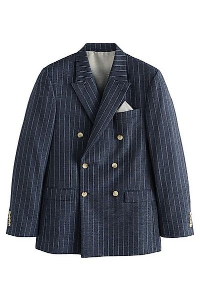 Next Sakko Doppelreihiges Regular Fit Anzugsakko mit Streifen (1-tlg) günstig online kaufen
