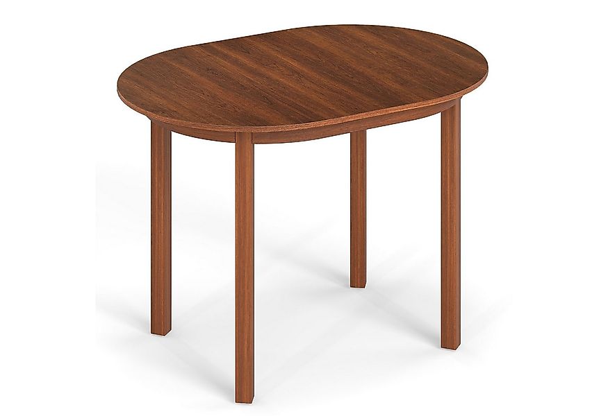 COSTWAY Esstisch, Holz, ovaler Küchentisch für 2-4 Personen 110x78x77cm günstig online kaufen