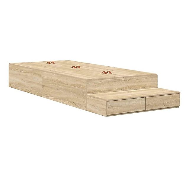 vidaXL Bett Aufbewahrungsbettgestell Sonoma-Eiche 80 cm Holzwerkstoff (1-tl günstig online kaufen