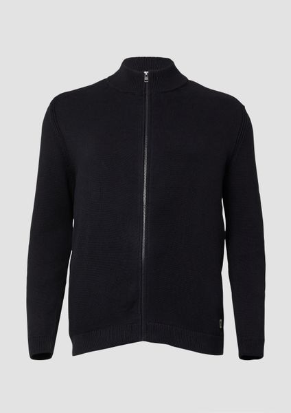 s.Oliver Cardigan Strickjacke Baumwoll-Strickjacke mit Stehkragen günstig online kaufen