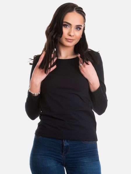 Evoni Langarmshirt Langarm Rundhals Baumwolle Basic günstig online kaufen
