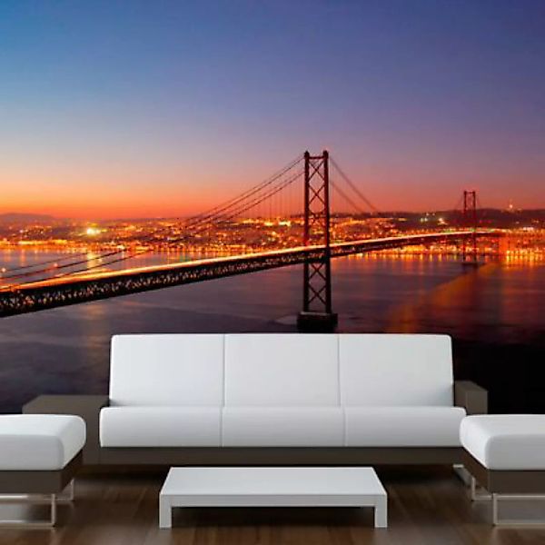 artgeist Fototapete Bay Bridge - San Francisco mehrfarbig Gr. 400 x 309 günstig online kaufen