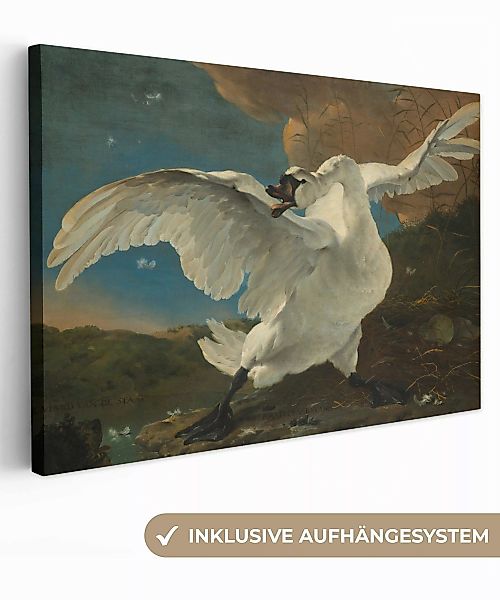 OneMillionCanvasses® Leinwandbild Der bedrohte Schwan - günstig online kaufen