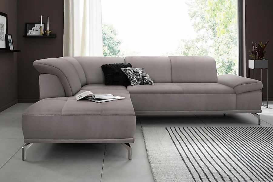Places of Style Ecksofa "Caluna", Inkl.Sitztiefenverstellung, wahlweise mit günstig online kaufen