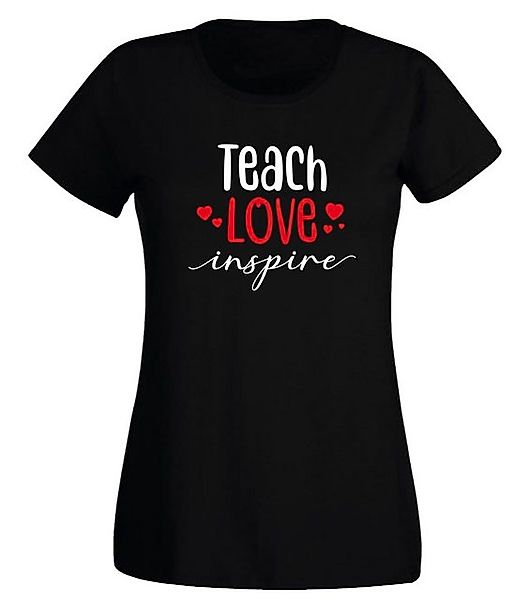 G-graphics T-Shirt Damen T-Shirt - Teach love inspire Slim-fit-Shirt, mit F günstig online kaufen