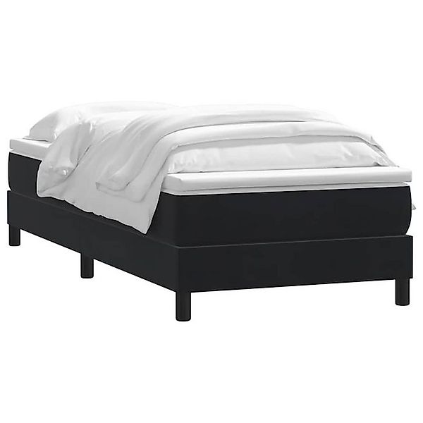 vidaXL Bett Boxspringbett mit Matratze Schwarz 80x210 cm Samt günstig online kaufen