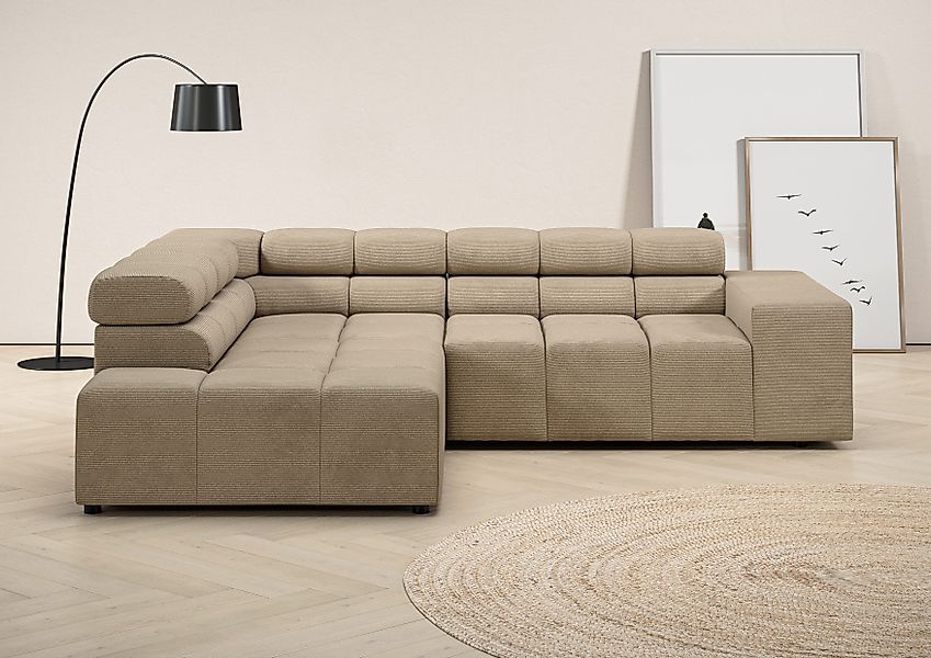 INOSIGN Ecksofa Ancona, incl. Kopfteilverstellung + günstig online kaufen