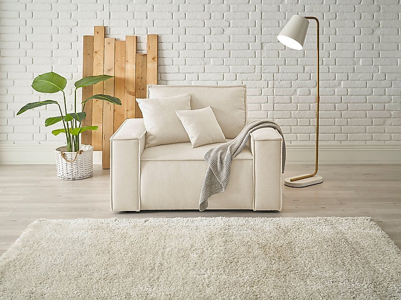 OTTO home Loveseat FINNLEY, XXL-Sessel, Lesesessel, trendige Stoffe, inkl. günstig online kaufen