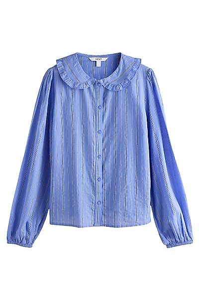 Next Langarmbluse Langärmelige Bluse mit Kragen günstig online kaufen