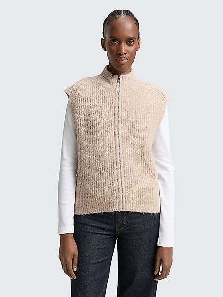 TOM TAILOR Denim Cardigan Pullover & Strickjacken Pullunder mit Stehkragen günstig online kaufen