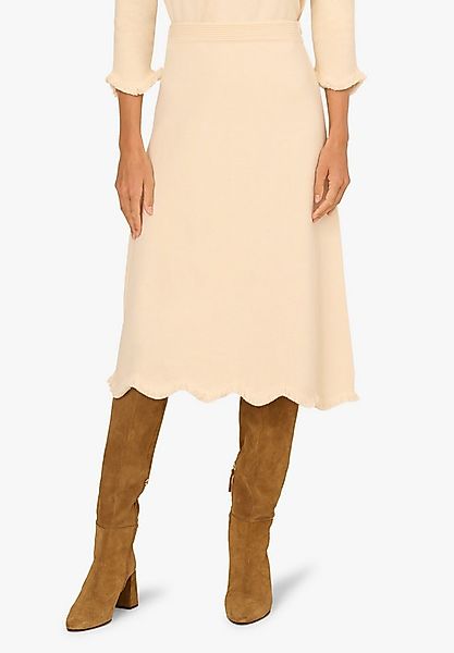 Adrianna Papell Sommerrock Pull On A-Line Sweater Midi Skirt with Wavy Frin günstig online kaufen