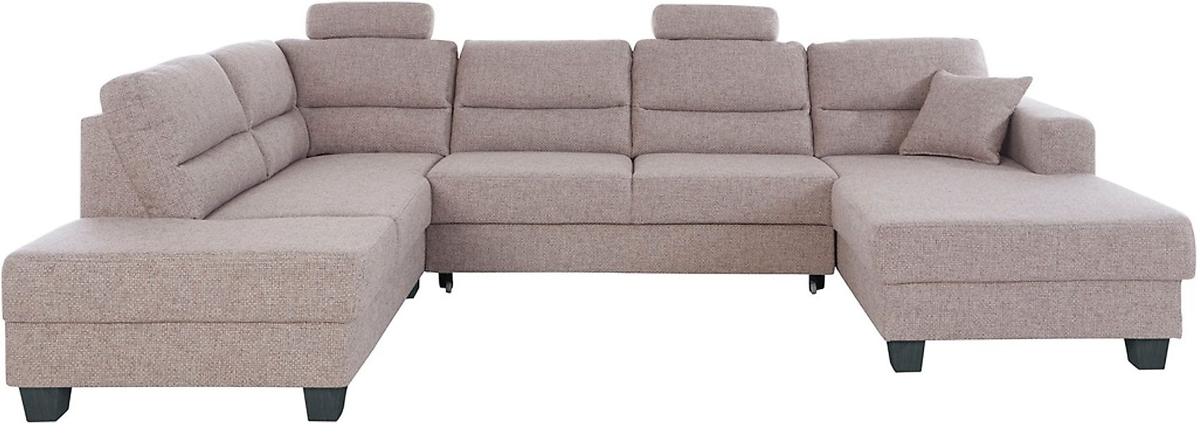 TRENDMANUFAKTUR Wohnlandschaft »Chamber, U-Form« inklusive zwei Kopfstützen günstig online kaufen