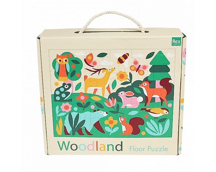 Rex London Puzzle Puzzle Woodland 24 Teile Bodenpuzzle Tiermotive Box mit G günstig online kaufen