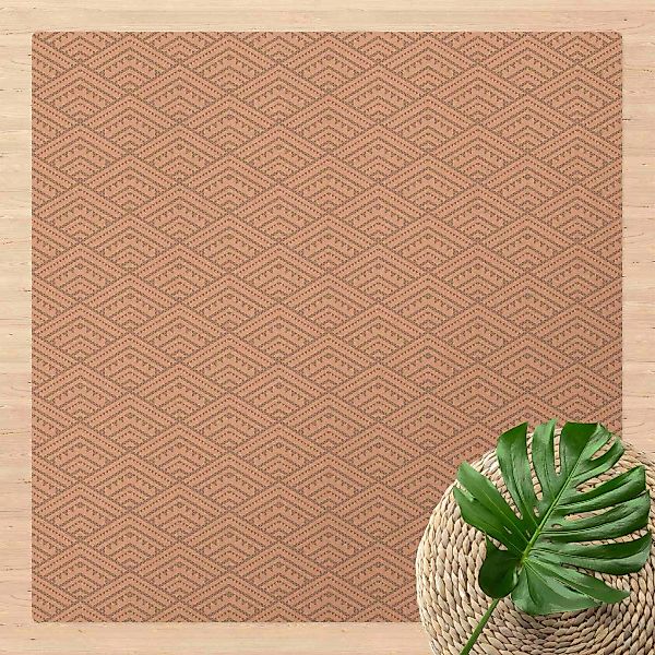 Kork-Teppich Muster aus kleinen Dreiecken in Grau günstig online kaufen