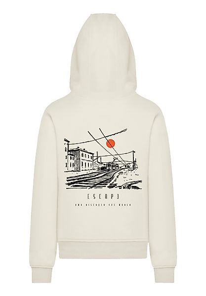 F4NT4STIC Kapuzenpullover "Escape Discover the World Town Train Station", P günstig online kaufen