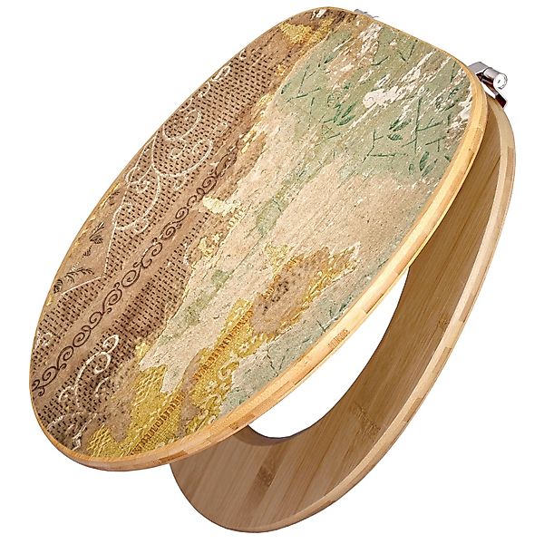 banjado WC-Sitz Bambus Motiv Alte Tapeten günstig online kaufen