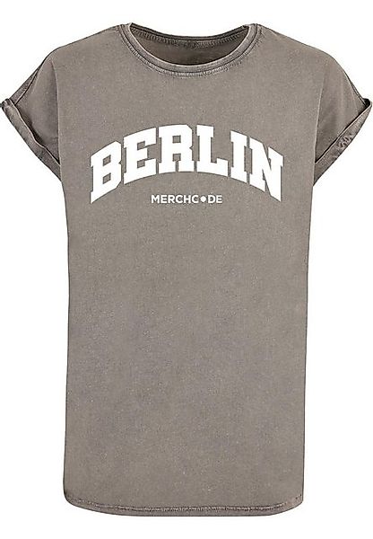 Merchcode T-Shirt Merchcode Damen Ladies Berlin Wording - Acid Washed T-Shi günstig online kaufen