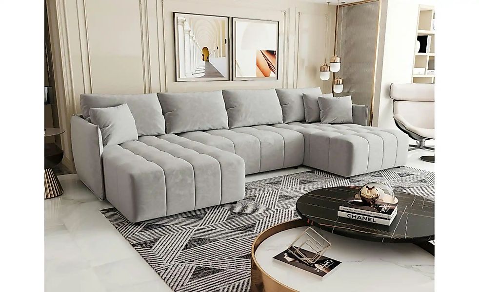 Wohnlandschaft  Onil ¦ grau ¦ Maße (cm): B: 349 H: 85 Polstermöbel > Sofas günstig online kaufen