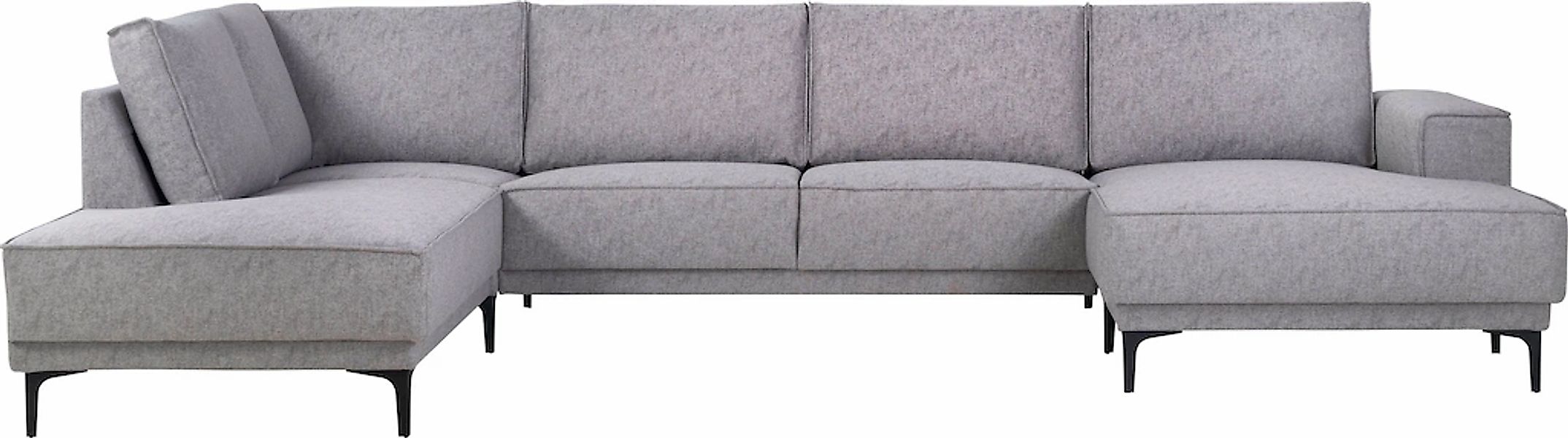 Places of Style Wohnlandschaft "XXL Sofa Oland, Struktur, Flachgewebe, Luxu günstig online kaufen